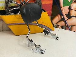 09-23 OEM Harley Touring Detachable Tall Sissy Bar Passenger Backrest Pad