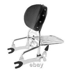 12 Backrest Sissy Bar Pad Luggage Rack For Indian Chief Vintage Classic 14-18
