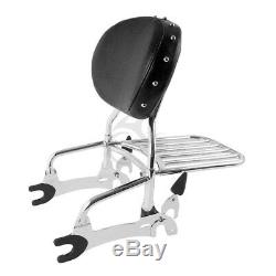 12 Backrest Sissy Bar with Luggage Rack For Indian Chief Classic Dark Horse 14-18