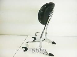 16-20 Indian Chief Steel 14in Quick Release Passenger Sissy Bar Back Rest Chrome