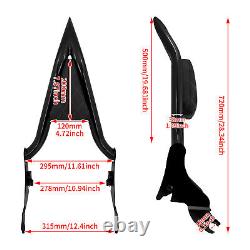 16'' Detachable Rear Passenger Backrest Sissy Bar with diamond pad Fit For Touring
