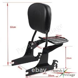 1x Detachable Sissy Bar Backrest withLuggage Rack For Harley FXDF and FXDFSE 08 09