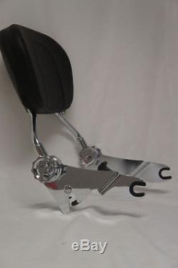 2Point Docking Kit + Detachable Backrest Sissy bar Harley Davidson Touring 09-13