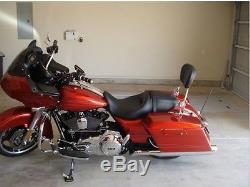 4 pt docking kits+New Detachable Backrest Sissy bar For Harley Touring 2009-2013