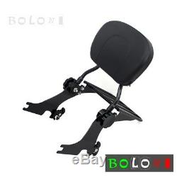 Adjustable Black Backrest Sissy Bar Luggage Rack For Harley Iron883 XL883N 09-17