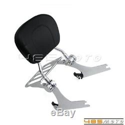 Adjustable Detachable Backrest Sissy Bar Luggage Rack For Harley FXDF FXDWG New