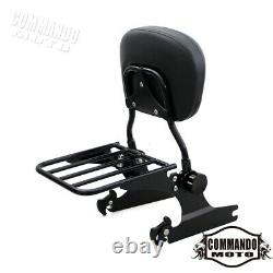 Adjustable Detachable Backrest Sissy Bar Luggage Rack For Softail 2006-UP