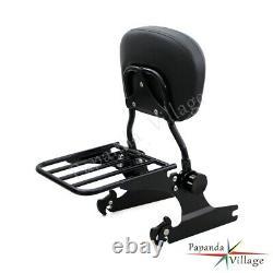 Adjustable Detachable Backrest Sissy Bar Luggage for Harley Softail 200mm 06-UP