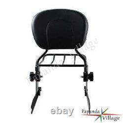 Adjustable Detachable Backrest Sissy Bar WithLuggage Rack For Harley Softail 06-UP