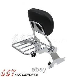 Adjustable Sissy Bar Passenger Backrest For Harley-Davidson Sportster XL883 1200