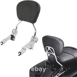 Adjustable Sissy Bar Passenger Backrest WithPad Fits for Harley Touring Road King