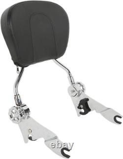 Adjustable Sissy Bar Passenger Backrest WithPad Fits for Harley Touring Road King