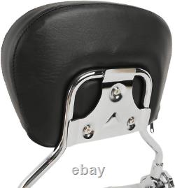 Adjustable Sissy Bar Passenger Backrest WithPad Fits for Harley Touring Road King