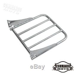 Aluminum Detachable Backrest Sissy Bar Luggage Rack For H-D FXDF FXDWG 2010-UP