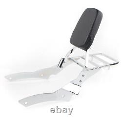 Backrest Sissy Bar+ Luggage Rack Fit Yamaha V Star DS 400 650 Custom drag star