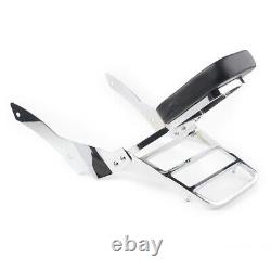 Backrest Sissy Bar+ Luggage Rack Fit Yamaha V Star DS 400 650 Custom drag star