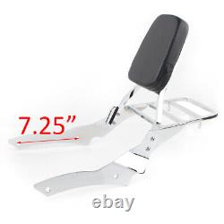 Backrest Sissy Bar+ Luggage Rack Fit Yamaha V Star DS 400 650 Custom drag star