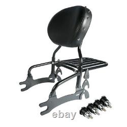 Backrest Sissy Bar Pad Luggage Mount Spools Fit For Indian Roadmaster Dark Horse