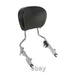 Backrest Sissy Bar Two Up Luggage Rack Fit For Harley Touring 2009-2023 Chrome