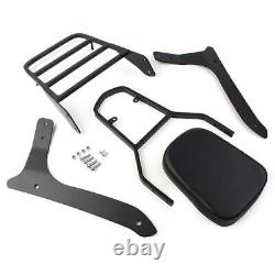 Backrest Sissy Pad & Luggage Rack For Yamaha XVS1300A V Star 1300 2007-15 Black