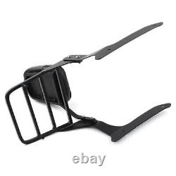 Backrest Sissy Pad & Luggage Rack For Yamaha XVS1300A V Star 1300 2007-15 Black