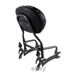 Black 12 Backrest Sissy Bar Leather Pad For Indian Chief Vintage Classic 14-18