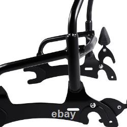 Black 12 Backrest Sissy Bar Leather Pad For Indian Chief Vintage Classic 14-18