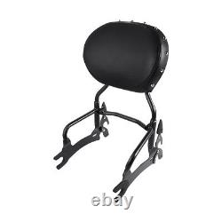 Black 12 Backrest Sissy Bar &Mount Spool Fit For Indian 2014-2020 Chieftain US