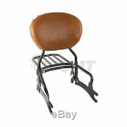 Black 12 Backrest Sissy Bar With Luggage Rack For Indian Chief Classic 2014-2019