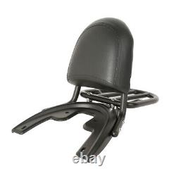 Black Backrest Luggage Rack Sissy Bar Baseplate Fit For Harley VROD VRSC 02-06