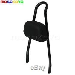 Black Backrest Sissy Bar Pad Luggage Rack Fit 2000-2005 Harley Softail FLST FXST