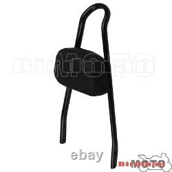 Black Backrest Sissy Bar Pad Rear Luggage Rack Kit For Harley Softail 2000-UP