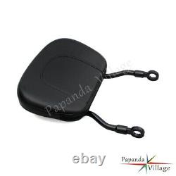 Black Detachable Backrest Sissy Bar Luggage Rack For Harley Dyna 02-05 06-UP