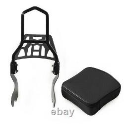 Black Detachable Backrest Sissy Bar Luggage Rack For Victory Vegas Kingpin 03-up