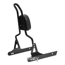 Black Detachable Backrest Sissy Bar Pad Upright Fit For Harley Dyna 2006-2017