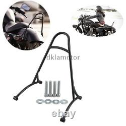 Black Detachable Sissy Bar Backrest Cushion Pad For Harley Sportster XL 883 1200