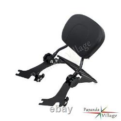 Black Detachable Sissy Bar Backrest Luggage Rack Combo For Sportster XL883 1200