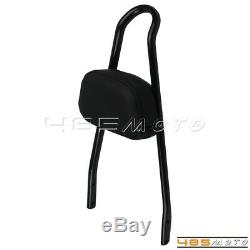 Black Detachable Sissy Bar Backrest Pad Luggage Rack For Harley Dyna 2006-Later