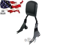 Black Harley Sportster Quick Release Backrest Sissy Bar Nightster Forty Eight XL