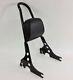 Black Harley Sportster Quick Release Sissy Bar Upright 51146-10a Pad 52631-07-19