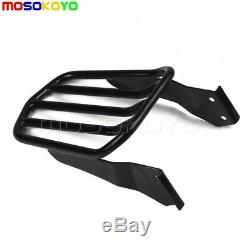 Black Luggage Rack Backrest Sissy Bar Pad For Harley Sportster XL 883 1200 94-03