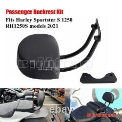 Black Passenger Sissy Bar Backrest For Harley Sportster S 1250 RH1250 S 2021-UP