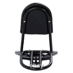 Black SissyBar Backrest Baseplate Fit For Harley V-Rod Night Rod Special 07-2011