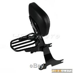 Black Sissy Bar Backrest Detachable Luggage Rack For H-D Sportster 94-03 XL1200
