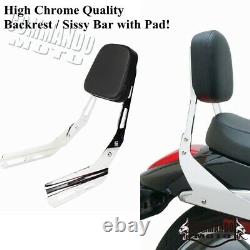 Chrome Backrest Sissy Bar For Honda VTX 1300 / 1800 C and F Models 2005-2011
