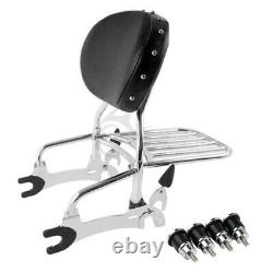 Chrome Backrest Sissy Bar with Mounting Spools Fit For Indian Chieftain 2014-2020