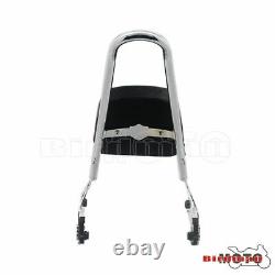 Chrome Detachable Backrest Sissy Bar Luggage Rack For Harley Sportster 883 1200