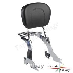 Chrome Detachable Backrest Sissy Bar Luggage Rack For? Harley Sportster 94-03