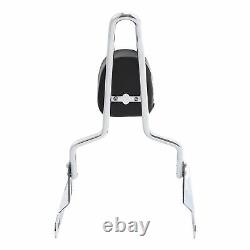 Chrome Detachable Backrest Sissy Bar Upright Fit For Harley Dyna 2006-2017
