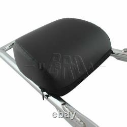 Chrome Detachable Passenger Sissy Bar Backrest for Harley Sportster XL 883 1200